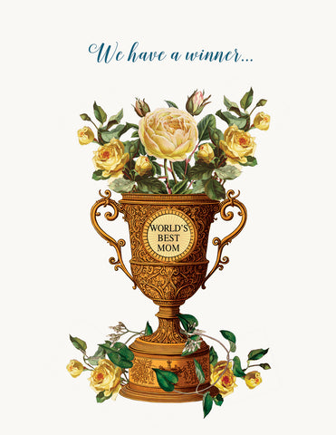 World's Best Mom (trophy)• A-2 Greeting Card