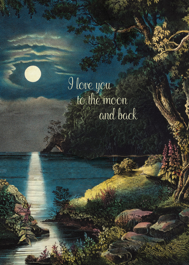 I Love You to the Moon • 5x7 Greeting Card